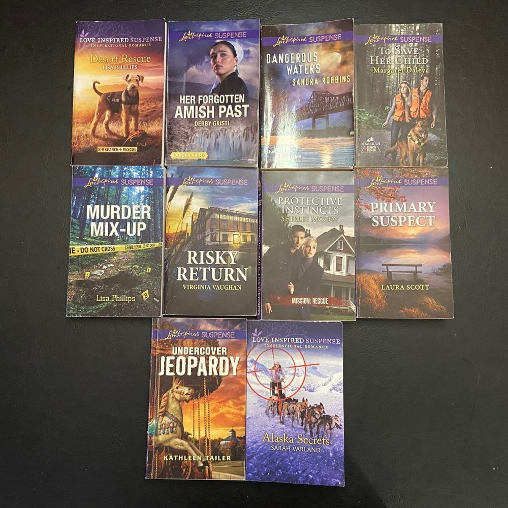 Bundle of 10 Love Inspired Suspense Romantic Novels